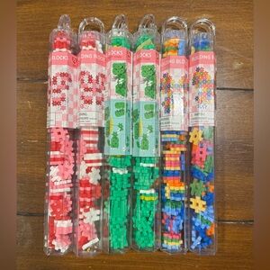 LOT OF 6 Target Bullseye Mini Hashtag Building Blocks NEW dinosaur valentines